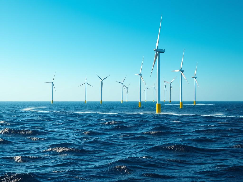 Wind farm on a hillside